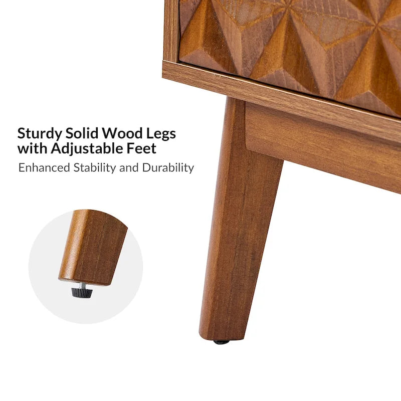 Jakob Modern 2-Solid Door Accent Storage Cabinet Sideboard with Adjustable Shelf Set of 2 by HULALA HOME