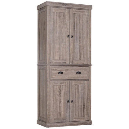72 Freestanding Kitchen Pantry Cabinet, Tall Storage Cabinet with 2 Door Cupboards, 2 Drawers and Adjustable Shelves