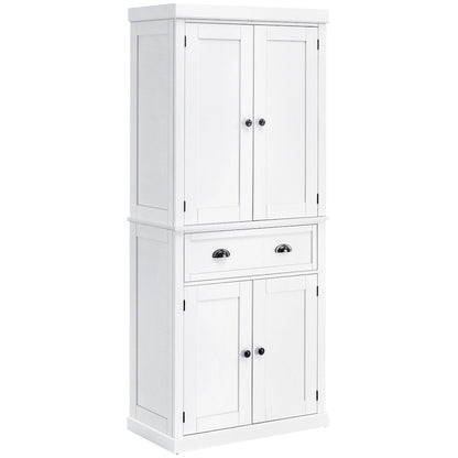 72 Freestanding Kitchen Pantry Cabinet, Tall Storage Cabinet with 2 Door Cupboards, 2 Drawers and Adjustable Shelves