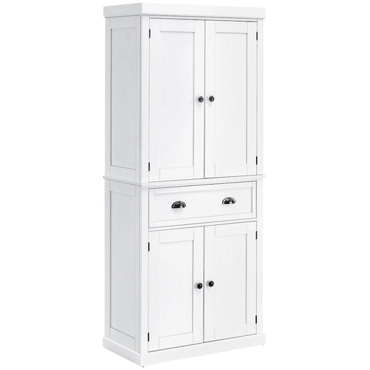 72 Freestanding Kitchen Pantry Cabinet, Tall Storage Cabinet with 2 Door Cupboards, 2 Drawers and Adjustable Shelves