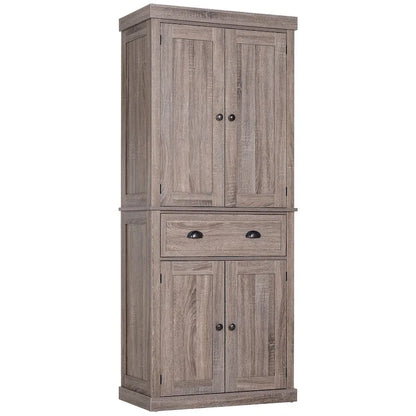 72 Freestanding Kitchen Pantry Cabinet, Tall Storage Cabinet with 2 Door Cupboards, 2 Drawers and Adjustable Shelves