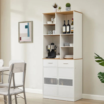 Pantry Buffet Cabinet Freestanding Kitchen Hutch Storage Cabinet Large Cupboard for Home Kitchen Bathroom Living Room Office
