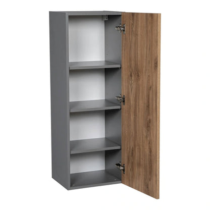 15 x 42 Wall Cabinet-Single Door-Grey - 15 x 42 x 12