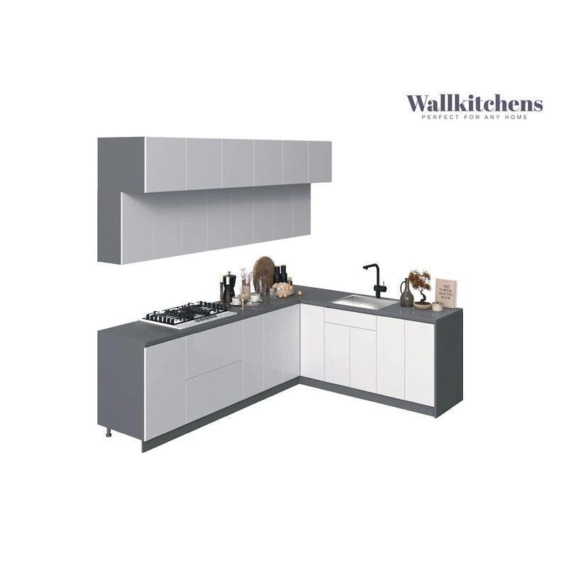 Kitchen Radiance Collection White Gloss Color Base Size 9Ft Wide - 108x85