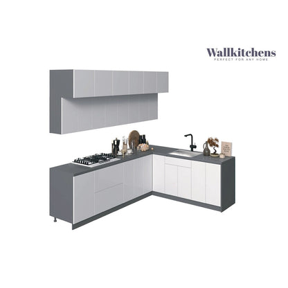 Kitchen Radiance Collection White Gloss Color Base Size 9Ft Wide - 108x85