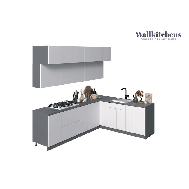 Kitchen Radiance Collection White Gloss Color Base Size 9Ft Wide - 108x85