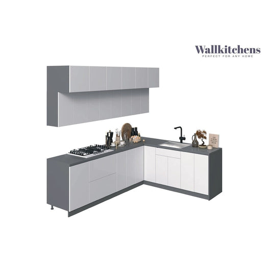 Kitchen Radiance Collection White Gloss Color Base Size 9Ft Wide - 108x85