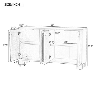 Wood Traditional Style Sideboard