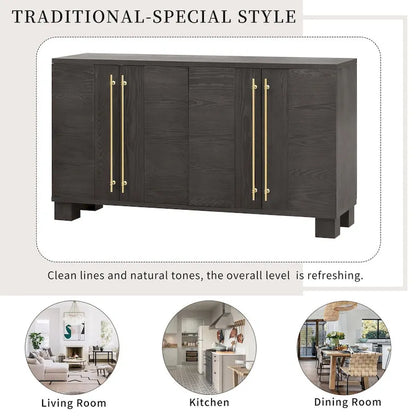 Wood Traditional Style Sideboard