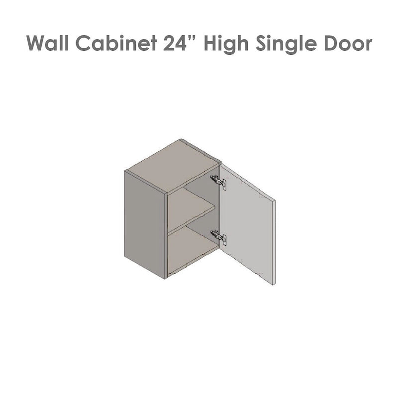 21 x 24 Wall Cabinet-Single Door-Grey - 21 x 24 x 12
