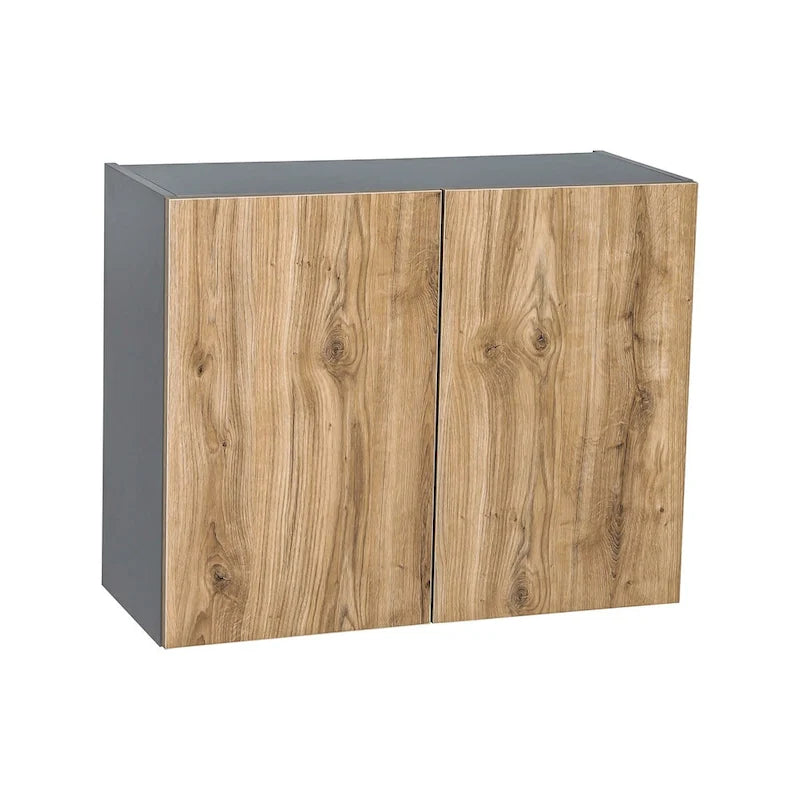 24 x 24 Wall Cabinet-Double Door-Grey - 24 x 24 x 12