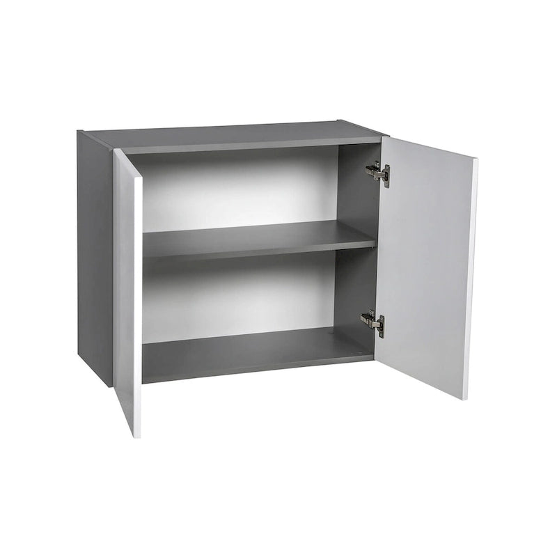24 x 24 Wall Cabinet-Double Door-Grey - 24 x 24 x 12