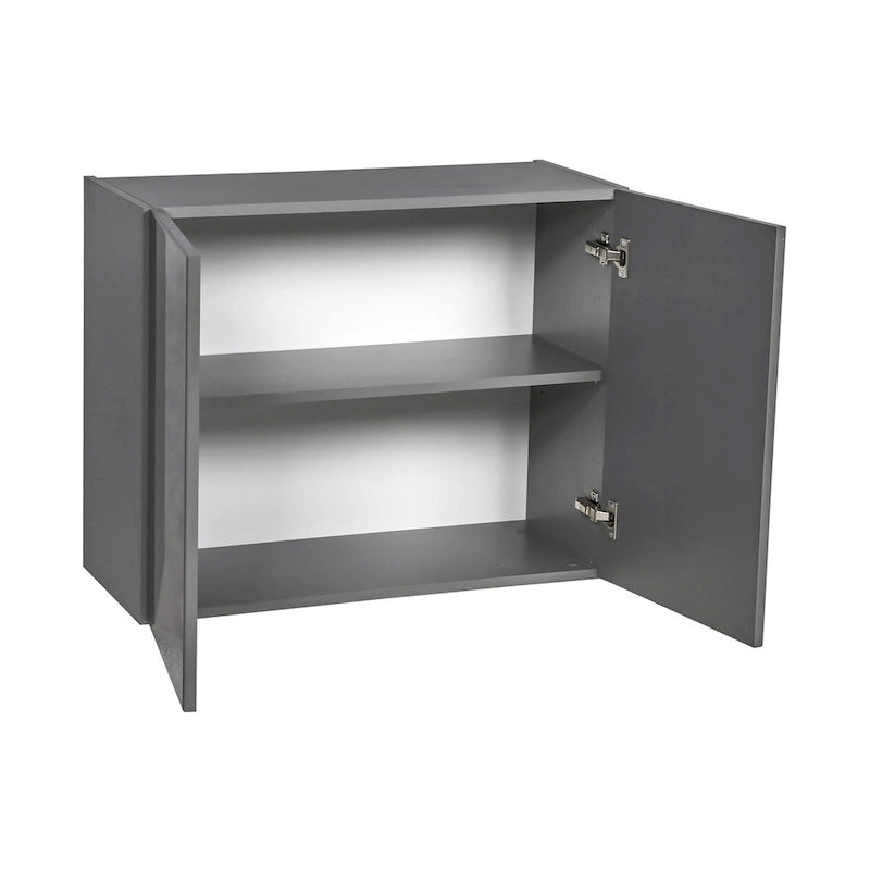 24 x 24 Wall Cabinet-Double Door-Grey - 24 x 24 x 12