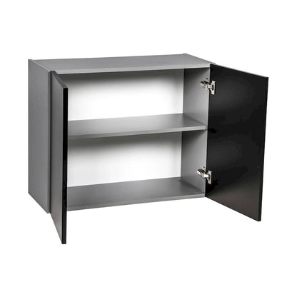 24 x 24 Wall Cabinet-Double Door-Grey - 24 x 24 x 12
