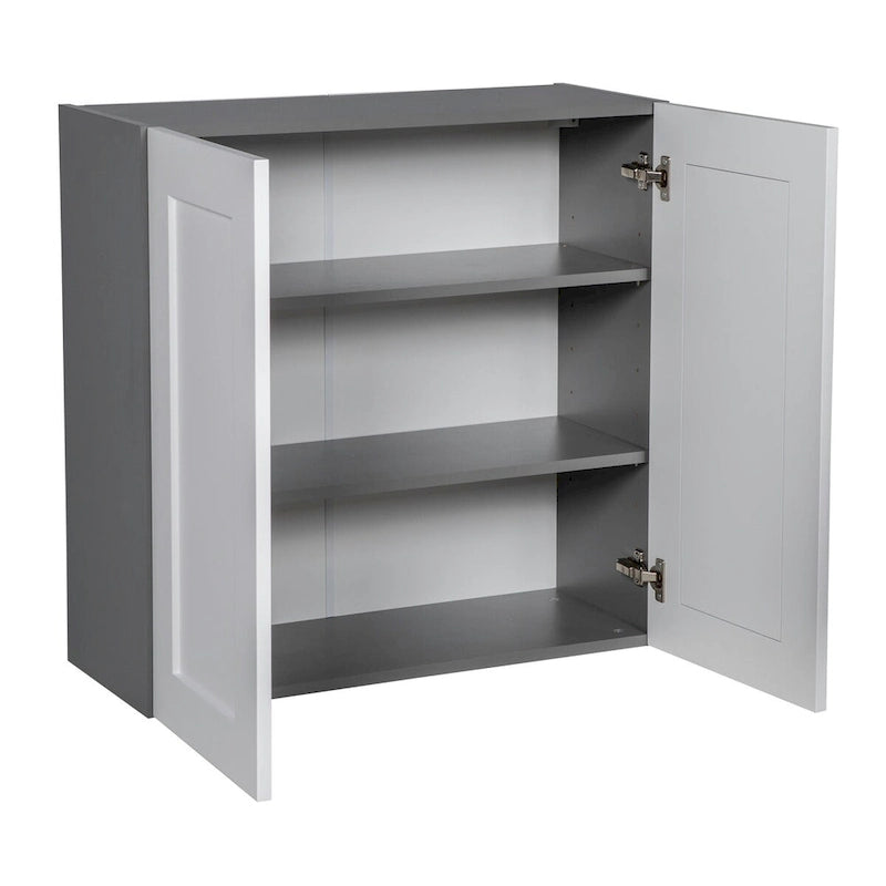 30 x 30 Wall Cabinet-Double Door-Grey - 30 x 30 x 12