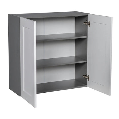 30 x 30 Wall Cabinet-Double Door-Grey - 30 x 30 x 12
