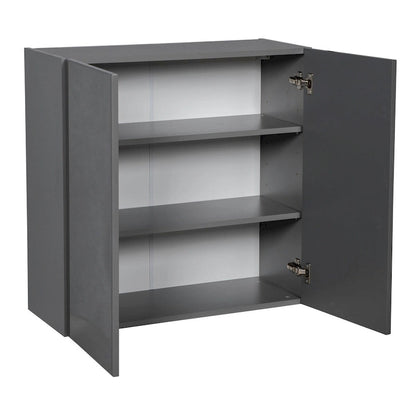 30 x 30 Wall Cabinet-Double Door-Grey - 30 x 30 x 12