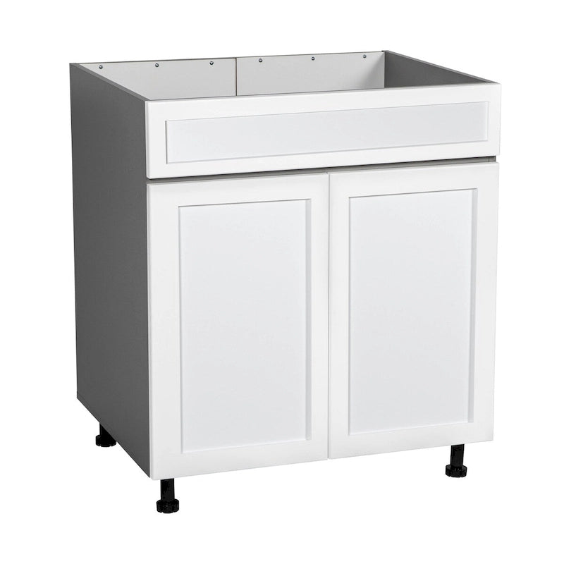 30 Sink Base Cabinets-High Double Door-Grey - 30 x 34 1/2 x 23 3/8