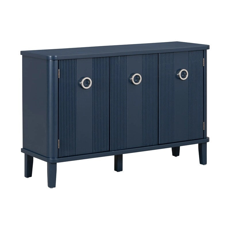 47.2W Solid Wood Cabinet with Three Doors - N/A