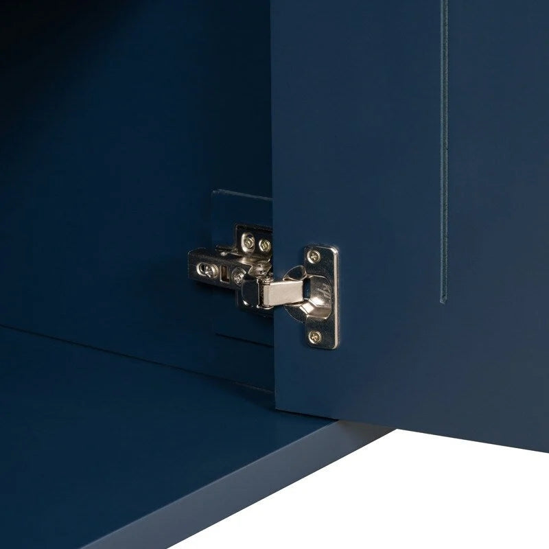 47.2W Solid Wood Cabinet with Three Doors - N/A