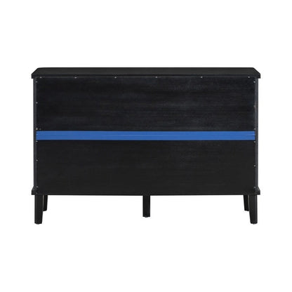 47.2W Solid Wood Cabinet with Three Doors - N/A