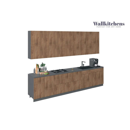 Kitchen Elite Epicure Collection Natural Teak & Black Color Base Size 11Ft Wide - 138x24