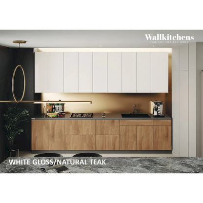 Kitchen Elite Epicure Collection Natural Teak & Black Color Base Size 11Ft Wide - 138x24