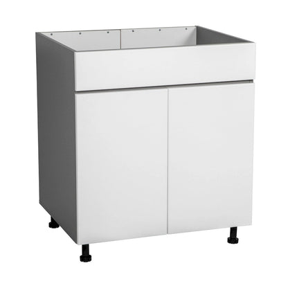 33 Sink Base Cabinets-High Double Door-Grey - 33 x 34 1/2 x 23 3/8