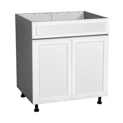 33 Sink Base Cabinets-High Double Door-Grey - 33 x 34 1/2 x 23 3/8