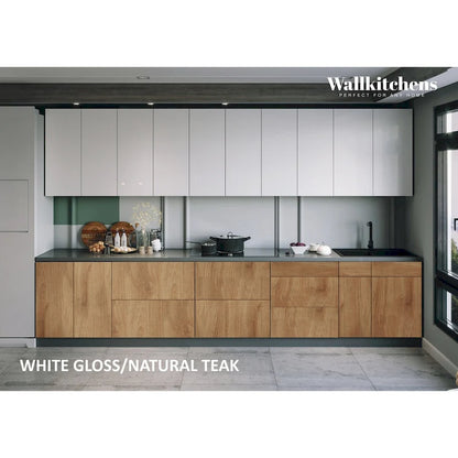 Kitchen Signature Collection Natural Teak & Black Color Base Size 13Ft Wide - 153x24