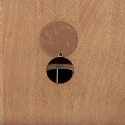 Grier Light Brown Solid Wood w/ Cane Doors Accent Cabinet