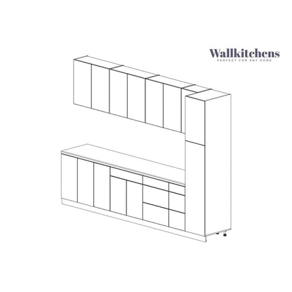 Kitchen Metropolitan Collection White Matte Color Base Size 11Ft Wide - 132x24