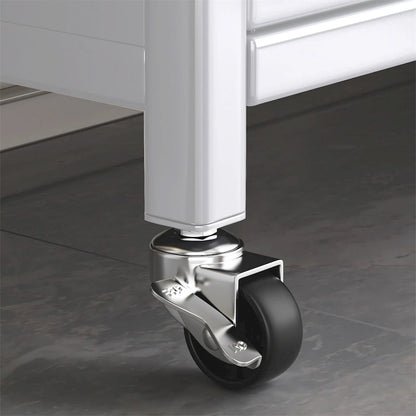 Open-Door Kitchen Shelving Floor-To-Ceiling Microwave Storage Cabinet