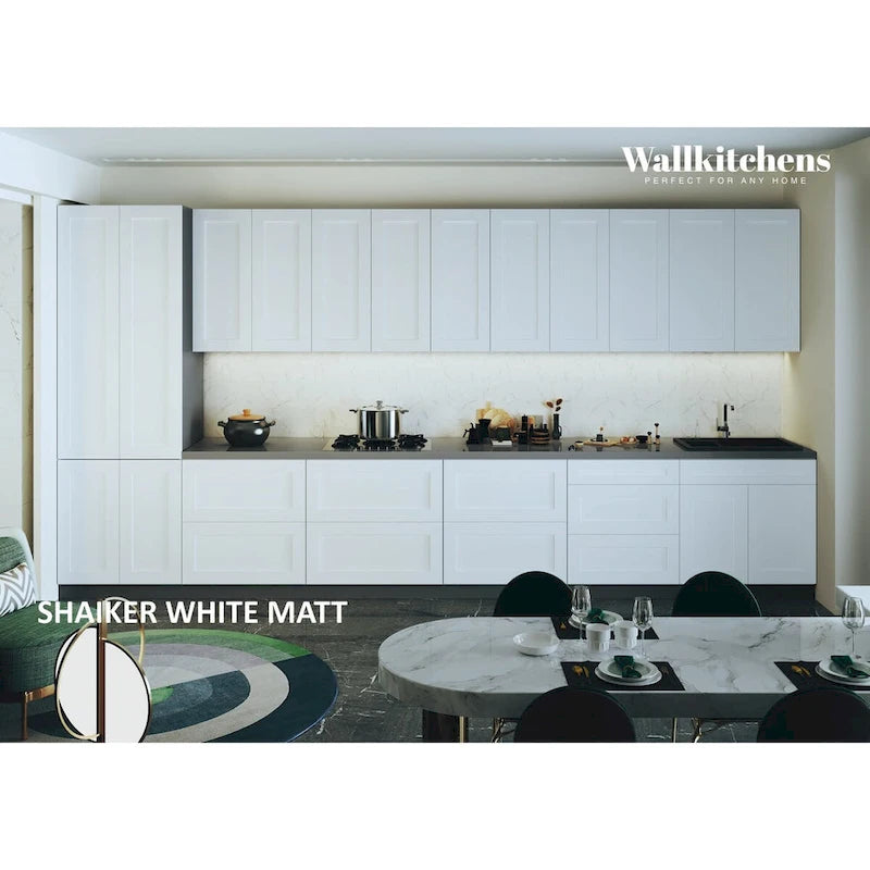 Kitchen Celestial Collection White Matte Color Base Size 15Ft Wide - 182x24