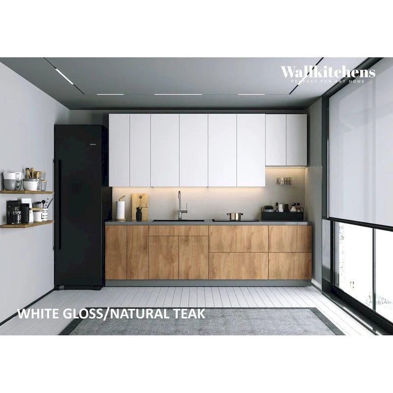 Kitchen Contemporary Collection Natural Teak Color Base Size 9.5Ft Wide - 114x24