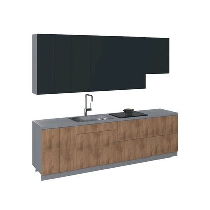 Kitchen Contemporary Collection Natural Teak Color Base Size 9.5Ft Wide - 114x24