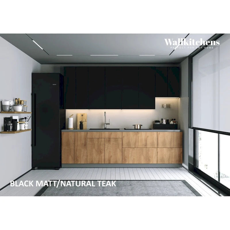 Kitchen Contemporary Collection Natural Teak Color Base Size 9.5Ft Wide - 114x24