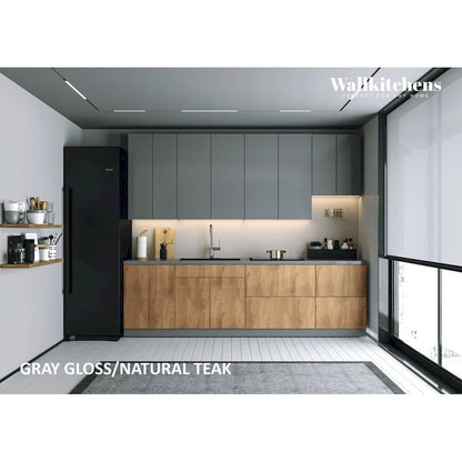 Kitchen Contemporary Collection Natural Teak Color Base Size 9.5Ft Wide - 114x24