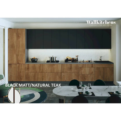 Kitchen Celestial Collection Natural Teak & Black Color Base Size 15Ft Wide - 182x24