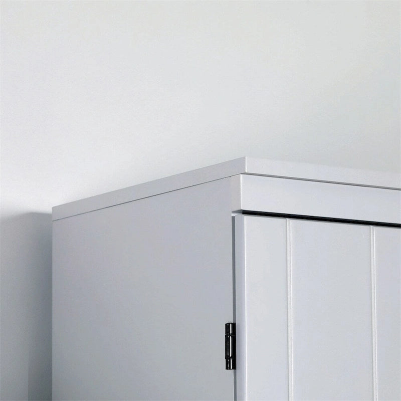 Freestanding Kitchen Pantry, 6-tier Shelving with 2 Adjustable Shelves