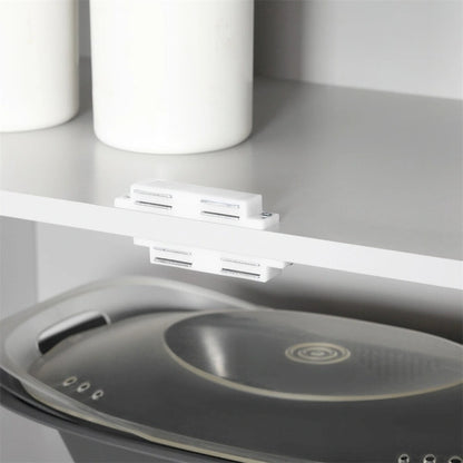 Freestanding Kitchen Pantry, 6-tier Shelving with 2 Adjustable Shelves