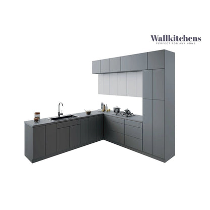 Kitchen Culinary Haven Collection Gray Color Base Size 9Ft Wide - 108x24