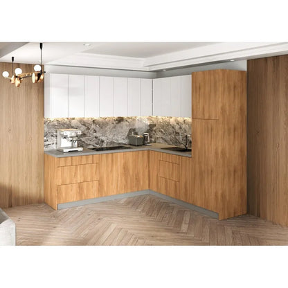 Kitchen Urban Collection Natural Teak & Black Color Base Size 8x8Ft Wide - 96x96