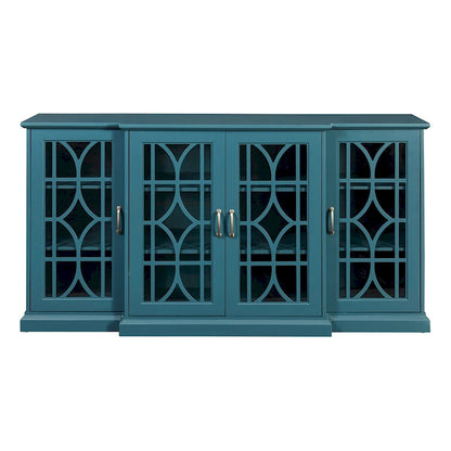 Wooden TV Stand, Sideboard Buffet, Storage Cabinet with 4 Doors