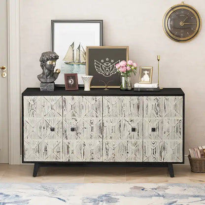 59.84 4 Doors Vintage Sideboard