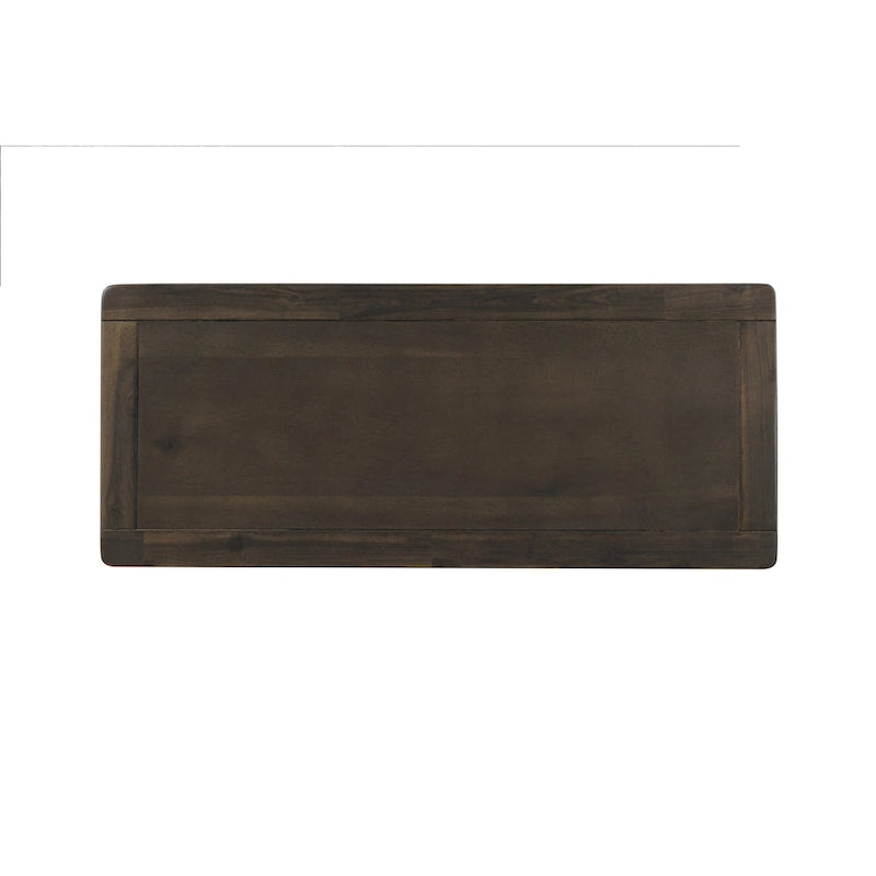 Rustic Storage Cabinet with Two Drawers and Four Classic Rattan Basket for Dining Room/Living Room