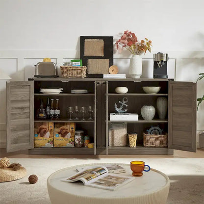 Barn Door Rustic Style Storage Cabinet