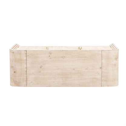 Retro Minimalist Curved Sideboard w/Gold Handles & Adjustable Dividers