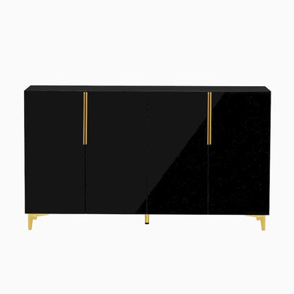 55 Sideboard Storage Cabinet with Adjustable Shelves, Glossy Finish
