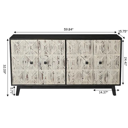 4 Doors Vintage Sideboard